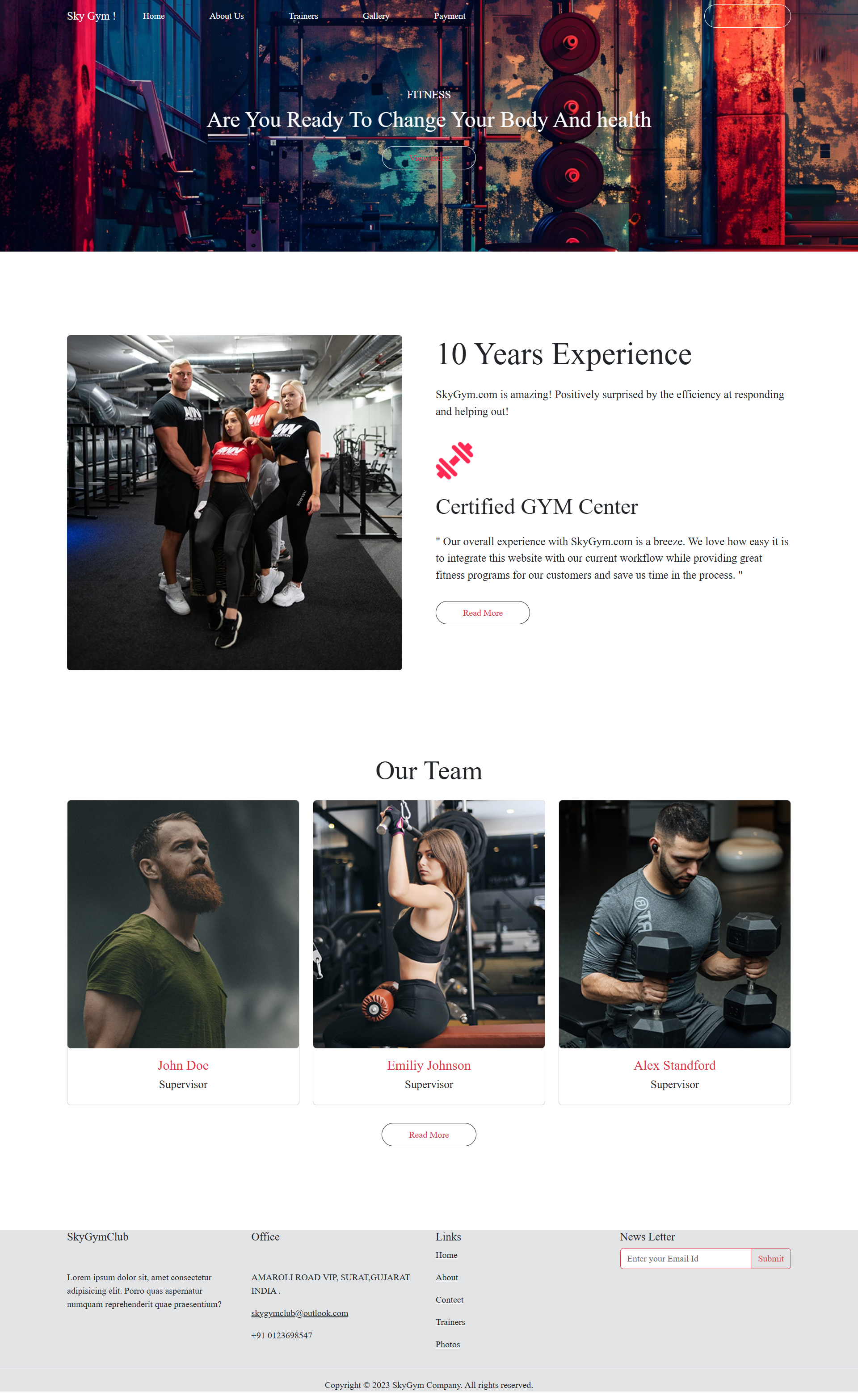 GYM-HomePage
